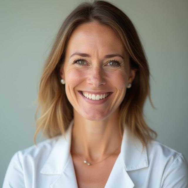 Geraldine Potoker, founder of Geraldine Potoker skincare, smiling professionally.